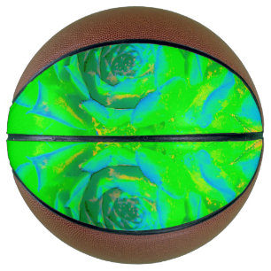 Balón De Baloncesto Chartreuse Verde Lime Suculento Sedum Rosette