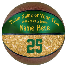 Balón De Baloncesto Chicas Bolas de básquetbol personalizadas Green y