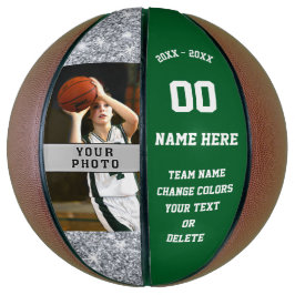 Balón De Baloncesto Chicas verdes y blancos personalizados Baloncesto