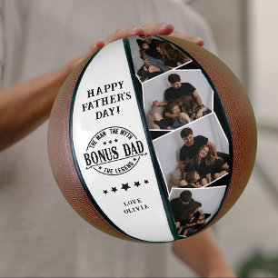 Balón De Baloncesto Cita de Bonus Dad moderno y 4x foto