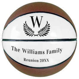 Balón De Baloncesto Clásico de nombre de monograma de reunificación fa