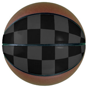 Balón De Baloncesto Clásico Moderno Cuadro Negro y Humeante Negro