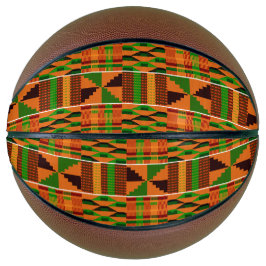 Balón De Baloncesto Clásico Naranja Africano Kente Basketball