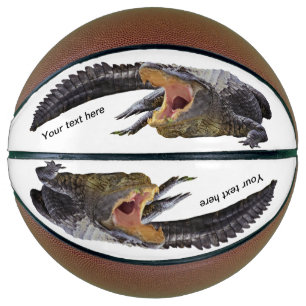 Balón De Baloncesto Cocodrilo de Florida con boca abierta