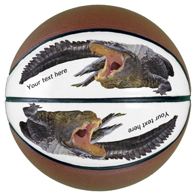 Balón De Baloncesto Cocodrilo de Florida con boca abierta (Anverso)
