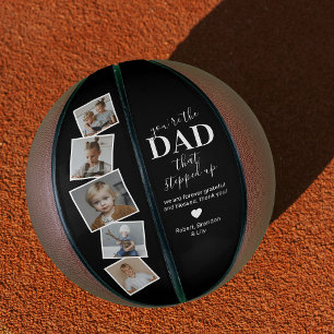 Balón De Baloncesto Colage de Fotos Personalizadas de Padre Adoptivo R