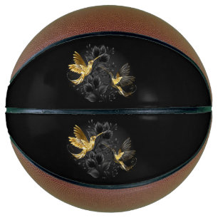 Balón De Baloncesto Colibrí negro y dorado