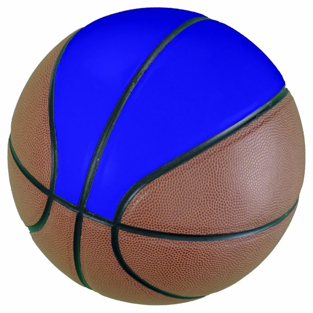 Balón De Baloncesto Color sólido azul neón (Angular)