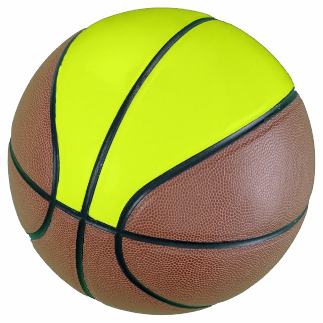 Balón De Baloncesto color sólido Chartreuse Yellow (Angular)