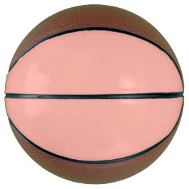Balón De Baloncesto Color sólido de arrecife de coral pastel | Clásica
