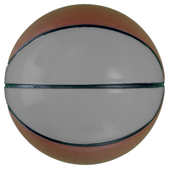Balón De Baloncesto Color sólido gris oprimido | Clásico Elegante (Anverso)