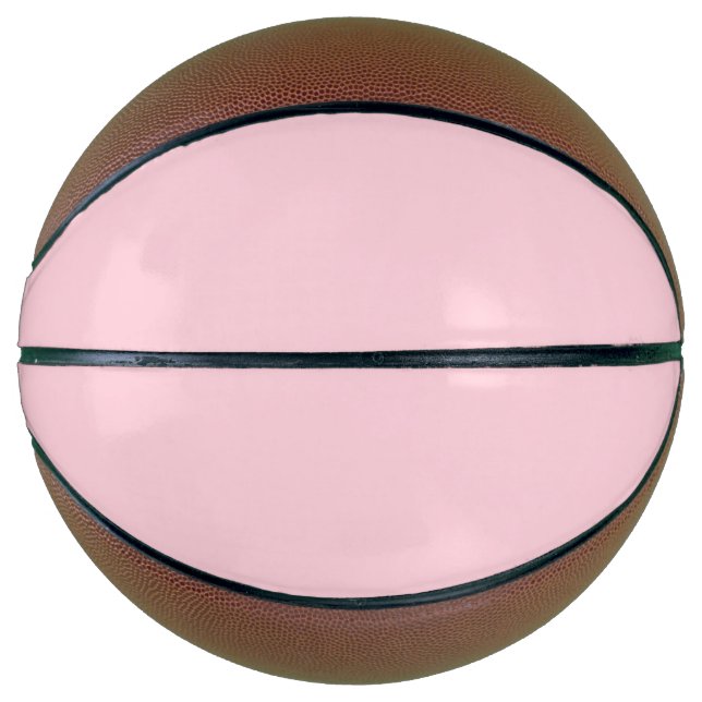 Balón De Baloncesto Color sólido rosa pastel | Clásica | Elegante (Anverso)