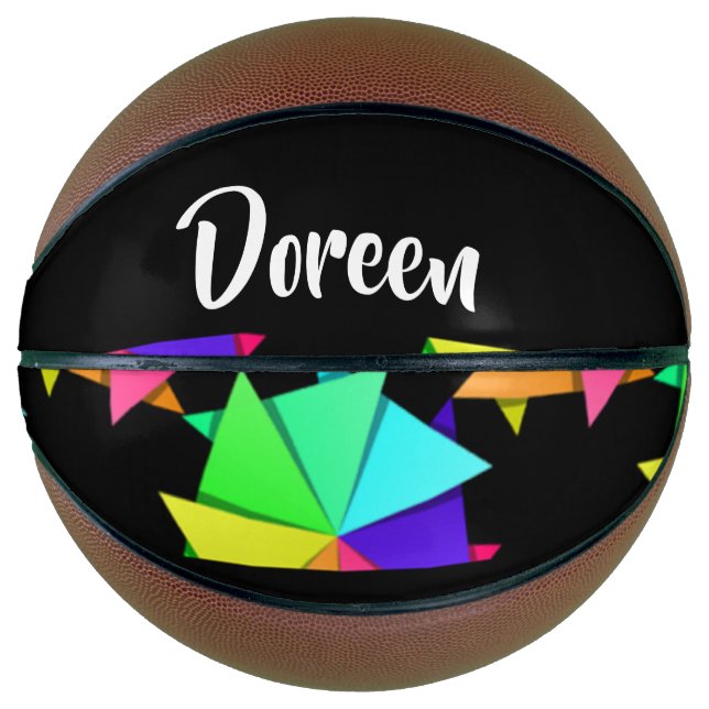 Balón De Baloncesto Colorful folded paper pattern (Anverso)