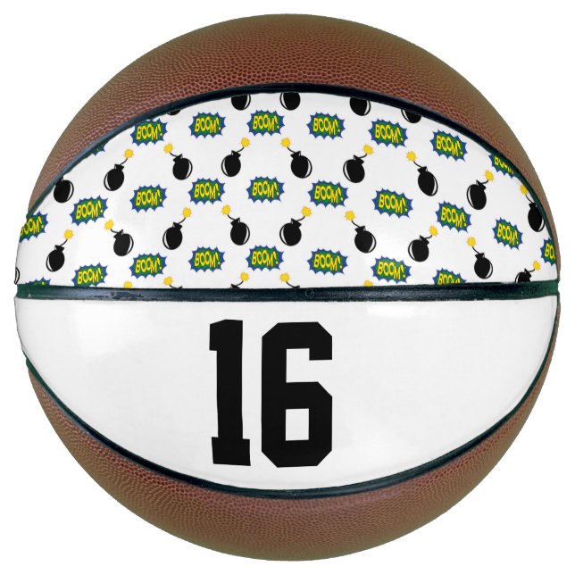 Balón De Baloncesto Comics divertidos superhéroes deportivos inteligen (Anverso)