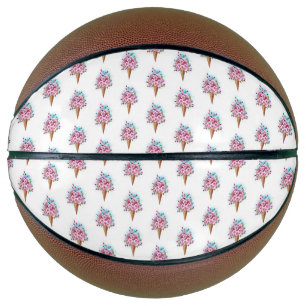 Balón De Baloncesto Crema rosa de hielo Sakura Waffle Cone