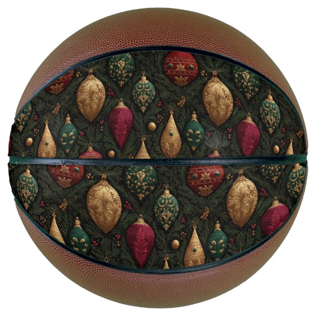 Balón De Baloncesto Damask festivo (Anverso)