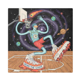 Balón de baloncesto de cosmética arte mural Metali