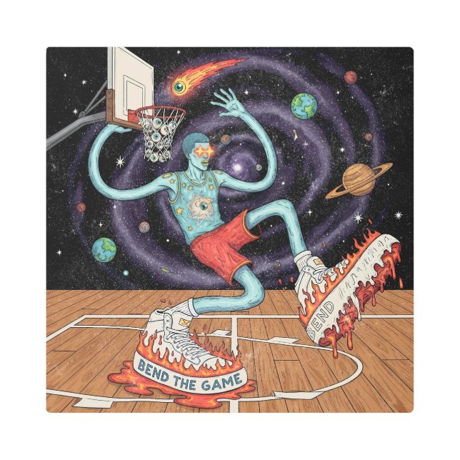 Balón de baloncesto de cosmética arte mural Metali (Anverso)