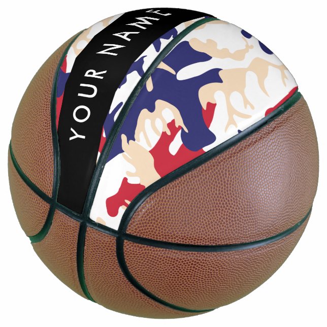 Balón De Baloncesto Día de la Independencia Camuflaje Su nombre Person (Angular)