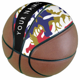 Balón De Baloncesto Día de la Independencia Camuflaje Su nombre Person