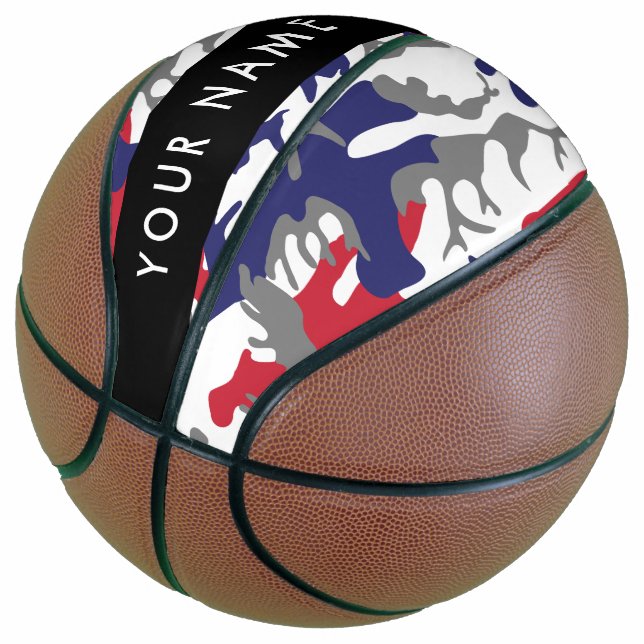 Balón De Baloncesto Día de la Independencia Camuflaje Su nombre Person (Angular)