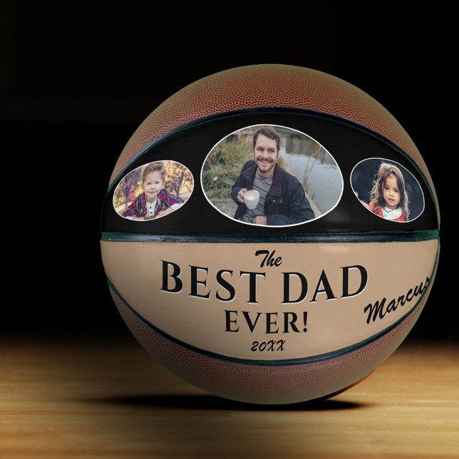 Balón De Baloncesto Día del mejor padre moderno Keepsake 3 foto (Subido por el creador)