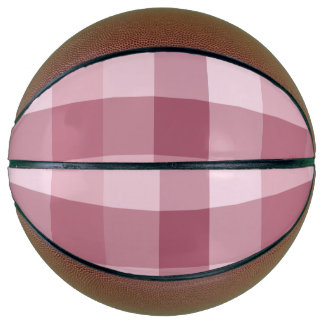 Balón De Baloncesto Diseño de cuadros escoceses de gingham rosa