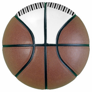Balón De Baloncesto Diseño de rayas blancas y negras Ahs