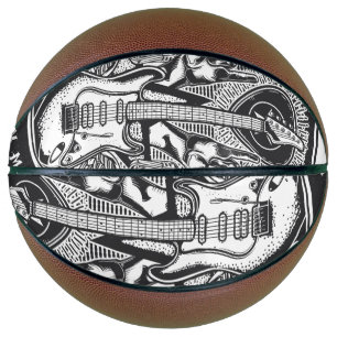 Balón De Baloncesto Diseño de rock de guitarra