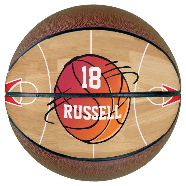 Balón De Baloncesto Diseño deportivo de baloncesto personalizado (Anverso)