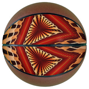 Balón De Baloncesto Diseño gráfico fractal moderno de 3D Fantasy Netwo