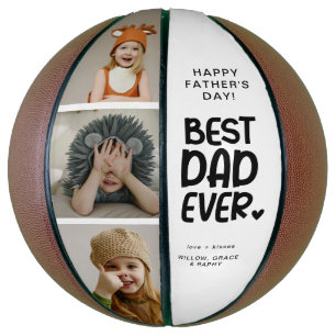 Balón De Baloncesto Divertido moderno 'MEJOR PAPÁ DEL MUNDO' 3 Fotos