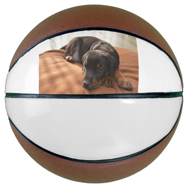 Balón De Baloncesto doberman-pinscher-puppy (Anverso)