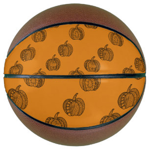 Balón De Baloncesto Dodles de Halloween calabazas de boho mandala de o