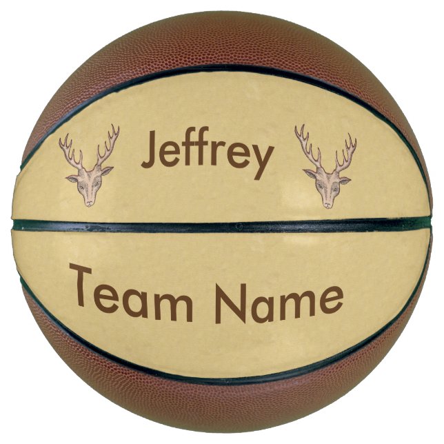 Balón De Baloncesto Dos ciervos machos marrones con grandes cuernos (Anverso)