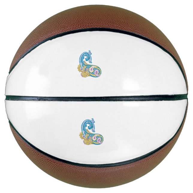 Balón De Baloncesto Dot, Sherpa Blue, Golden Sand Design (Anverso)