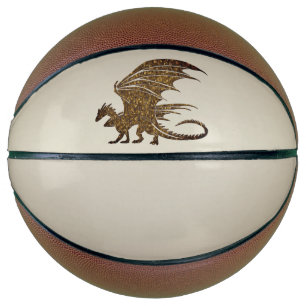 Balón De Baloncesto Dragón de mosaico asombroso oro