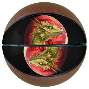 Balón De Baloncesto Dragón en la luna sangrienta
