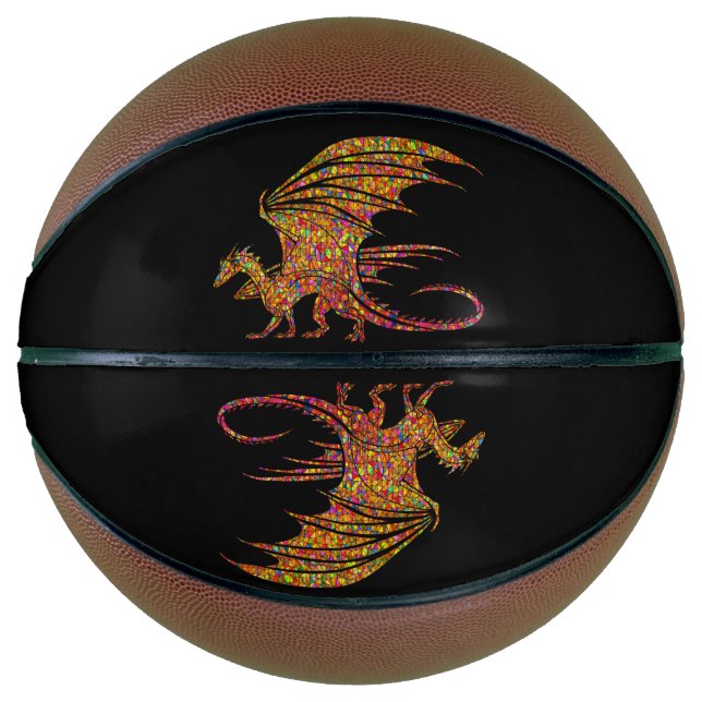 Balón De Baloncesto Dragón mosaico asombroso (Anverso)