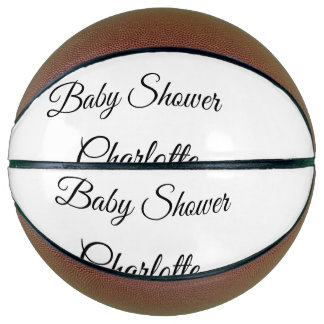 BALÓN DE BALONCESTO DUCHA DE BEBÉ SIMPLE MINIMALISTA.CUTIE AGREGAR NOM