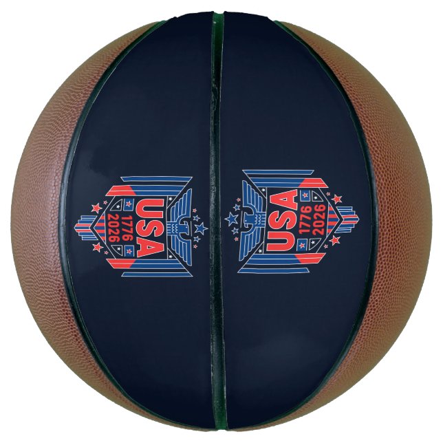 BALÓN DE BALONCESTO EE.UU. 1776-2026 (Vertical)