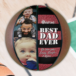 Balón De Baloncesto El mejor cuero rojo de papá imprimió 2 Día del pad