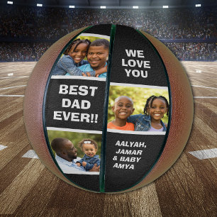 Balón De Baloncesto El mejor padre Personalizado Collage de fotos padr