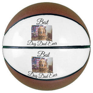 Balón De Baloncesto El mejor perro papá jamás añada el nombre del masc