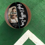 Balón De Baloncesto Elegante y mejor papa foto efecto cepillado<br><div class="desc">Regalo de básquetbol de papá moderno,  con foto de efecto cepillado y texto personalizado,  que incluye el año y su nombre. Perfecto como regalo personalizado para un primer día del padre,  día del padre,  cumpleaños o navidades.</div>