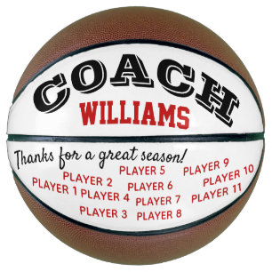 Balón De Baloncesto Entrenador de básquetbol personalizado gracias re