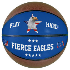 Balón De Baloncesto Espectacular áculo calvo, la bandera estadounidens