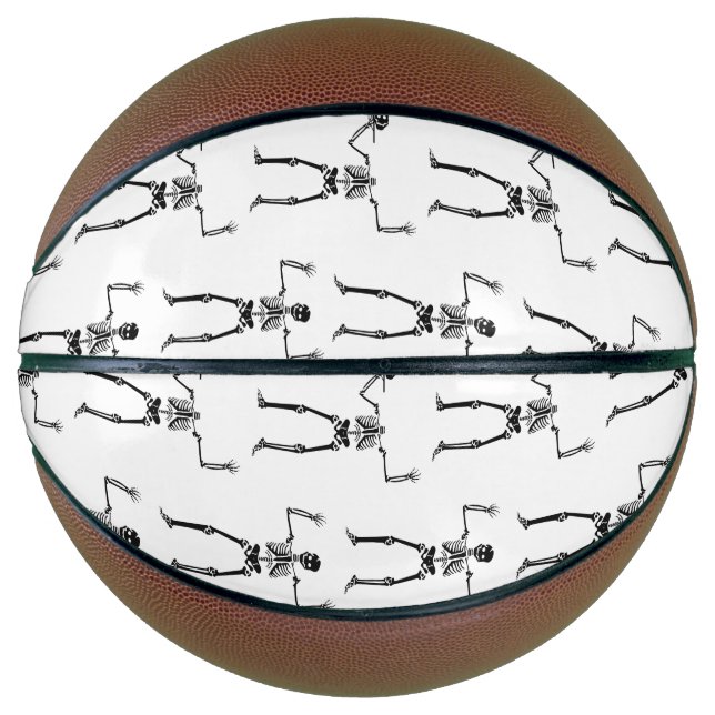 Balón De Baloncesto Esqueletos De Halloween, Truco O Tratamiento, Boo (Anverso)