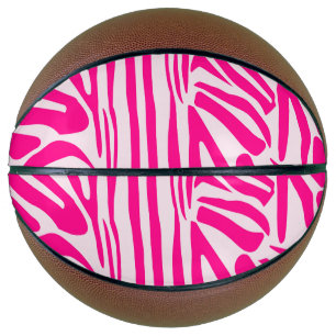 Balón De Baloncesto Estampado de cebra rosa