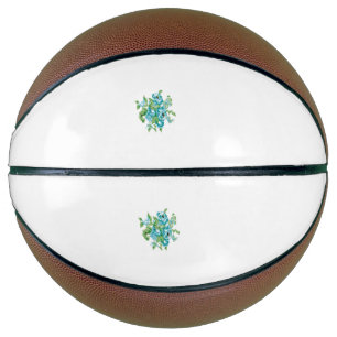 Balón De Baloncesto Estilo Decorativo, Mint Cream, Azul Fuente, Verde